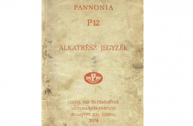 Pannnia P12 alkatrsz katalgus ( Magyar )