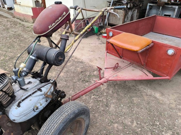 Pannonia motoros kerti traktor feljtott, ptkocsival elad