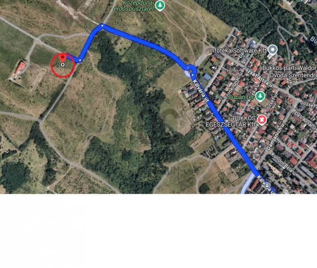Panorámával rendelkező külterületi telek Szentendrén, közel a lakóövez
