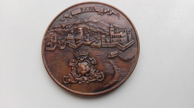 Pápa bronz emlékérem MÉE 1990-es Vándorgyűlése