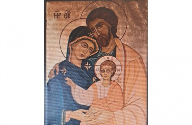 Pápai áldással: Stella art művészileg zsűrizett ikon "Szent család"