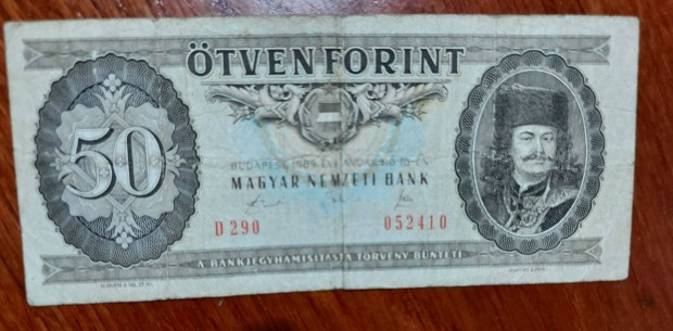 Papr 50 forint 1989 vi bankjegy elad!