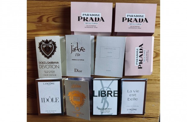 Parfm illatminta 10 db Prada, Dior, YSL, Lancome stb