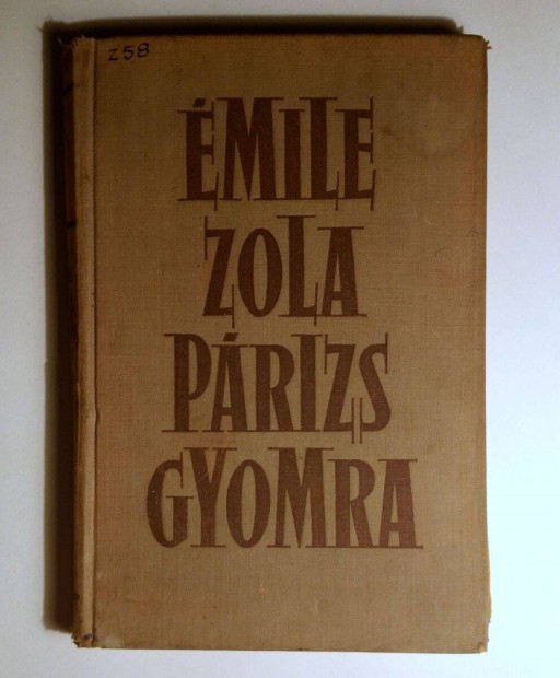 Prizs Gyomra (mile Zola) 1959 (viseltes) 8kp+tartalom