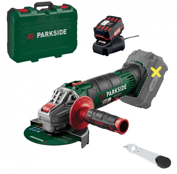 ParkSide PWSA 20-Li F4 Basic 20V 4 Ah X20 akkus, 125 mm 20V akkumulát