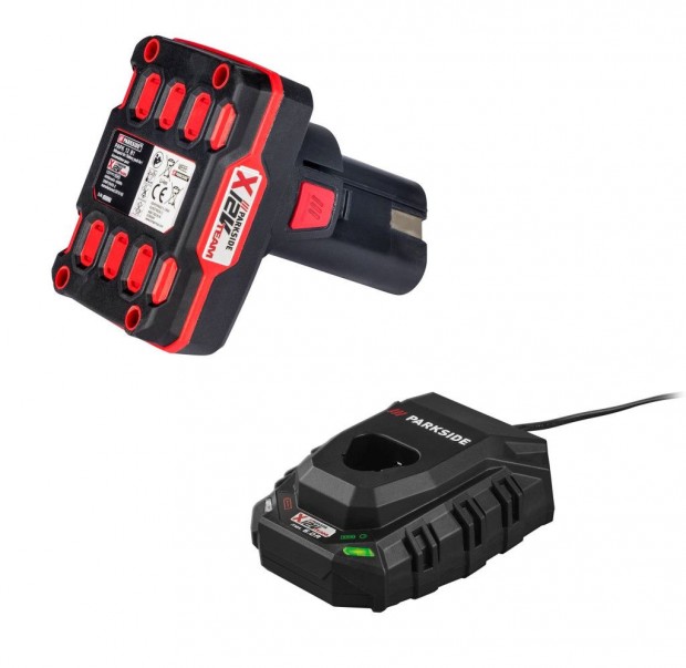 ParkSide Performance X12V 4 Ah akku és töltő (gyorstöltő) szett - PAP