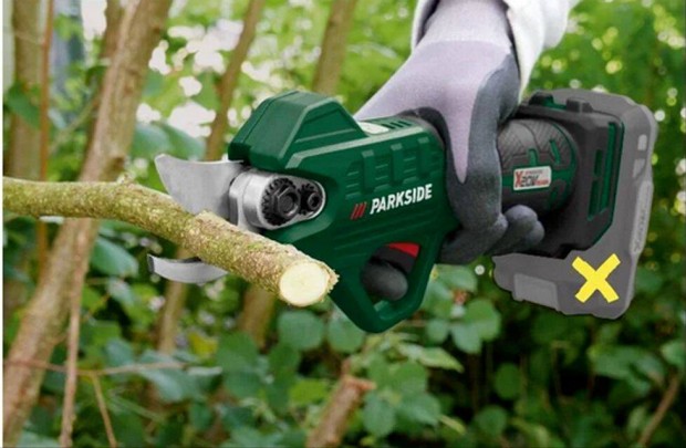 Parkside 20 Voltos akkus metszőolló 28 mm ágvastagságig, új, 3 év gari
