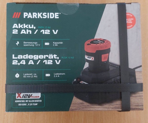 Parkside 2Ah 12V akkumulátor töltővel
