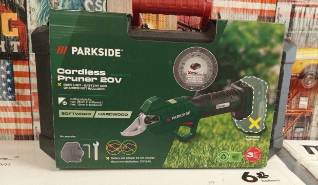 Parkside Akkus metszoll 20 V 3 v garancival (2027.10.17)