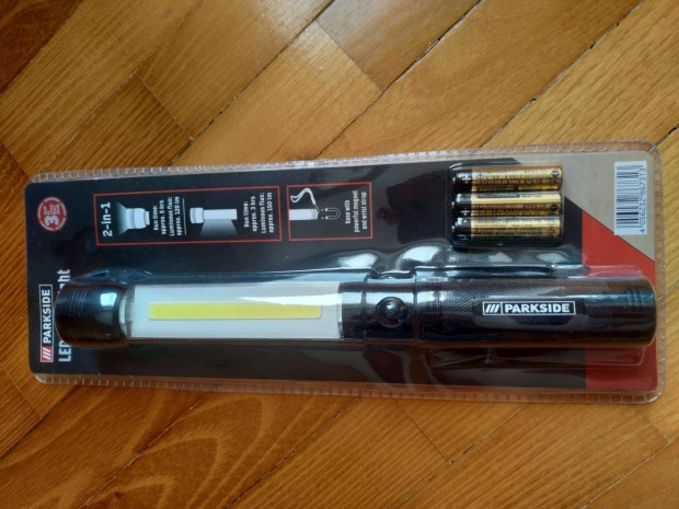 Parkside LED-es alumínium elemlámpa, 3 db AAA micro ceruza elemmel