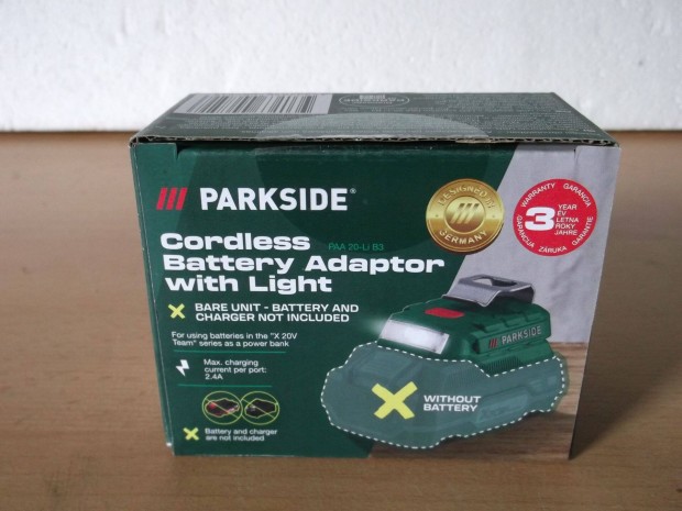 Parkside PAA 20 LI-B3 akkus USB adapter powerbank