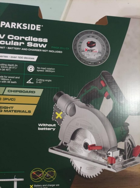 Parkside akkus kzi krfrsz 20V Phksa 20 LI C4