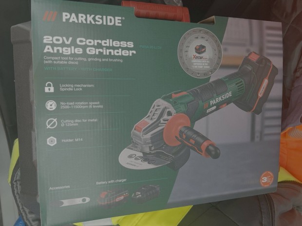 Parkside akkus sarokcsiszol Pwsa20-Li D4 