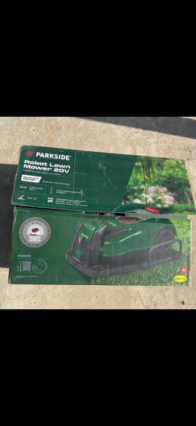Parkside robotfűnyíró 1 éves + garázs
