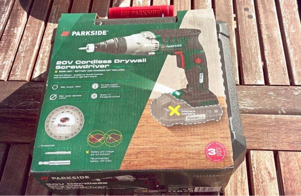 Parkside új bontatlan 20 v gipszkarton csavarózó új 4ah ás smart aksi