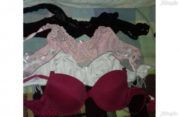 Párszor viselt, divatos szép 80/c, elegáns melltartók