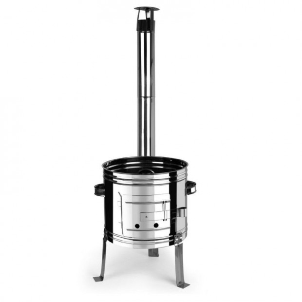 Parti üstház 39cm inox üst ház kéménnyel együtt