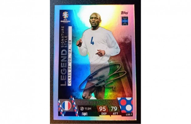 Patrick Vieira Franciaorszg Legend Signature Style focis krtya Euro