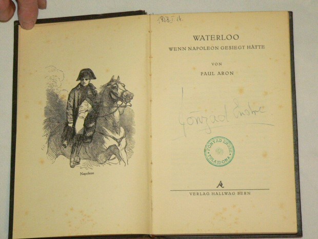 Paul Aron Waterloo / knyv nmet nyelven Waterloo Wenn Napoleon