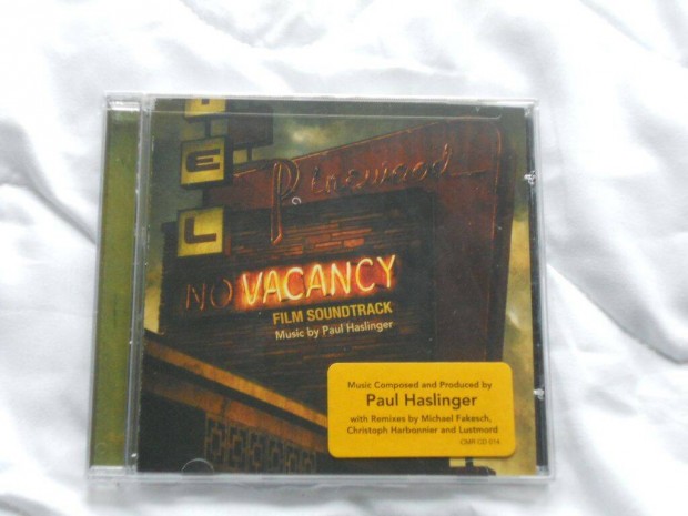 Paul Haslinger : Vacancy - Filmzene CD ( j, Flis) / Tangerine Dream