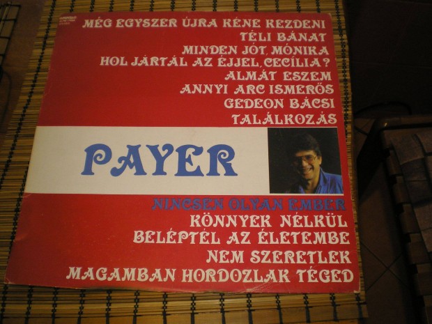 Payer Andrs bakelit lemeze LP 1984
