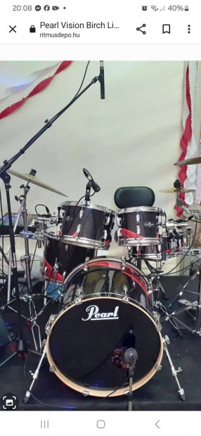 Pearl Vision Birch Limited Edition shell dobfelszerels