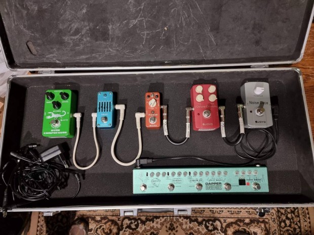 Pedalboard gitr effekt pedl kompletten mindennel