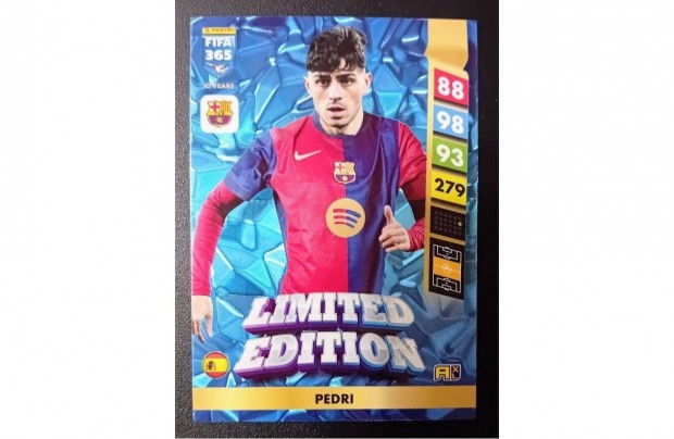 Pedri Barcelona Limited Edition focis krtya Panini FIFA 365: 2024-202