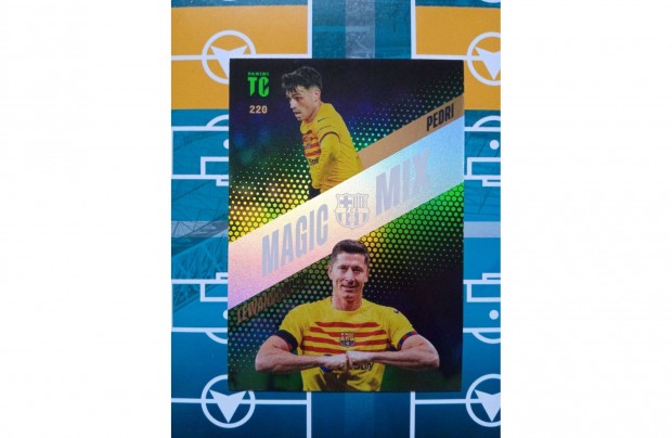 Pedri Lewandowski Magic Mix Panini Top Class 2024 krtya