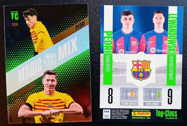 Pedri, Lewandowski Barcelona Magic Mix focis krtya Top Class 2024