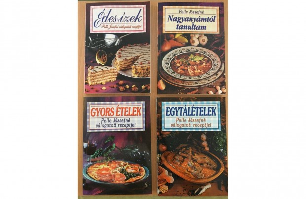 Pelle Józsefné szakácskönyvek (4 db együtt)