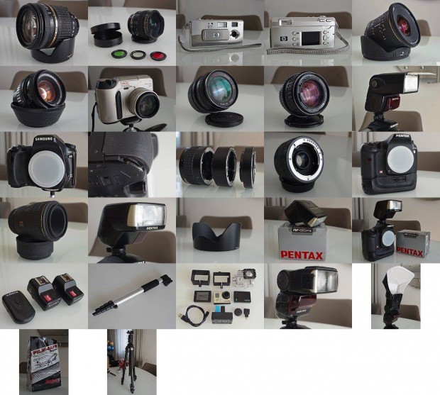 Pentax DSLR, Gopro Hero 3 Black s retro digitlis kamerk