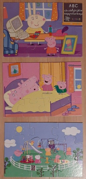 Peppa 3 db puzzle doboz nlkl - hinytalan