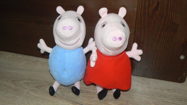 Peppa malac és Zsoli plüss párban 20-25 cm Újszerű!