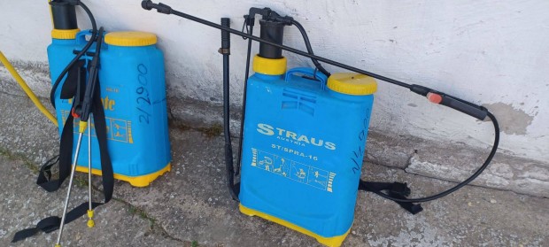 Permetező háti 16 l-es Straus újtipusú kitűnő állapotban eladó