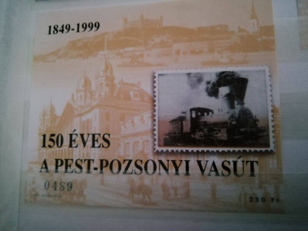 Pest-Pozsonyi vast 150 ves 1999-es emlkv