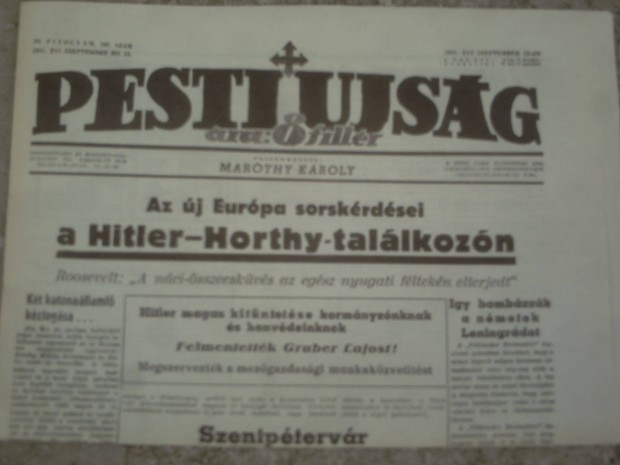 Pesti ujsg1941 korabeli jsg