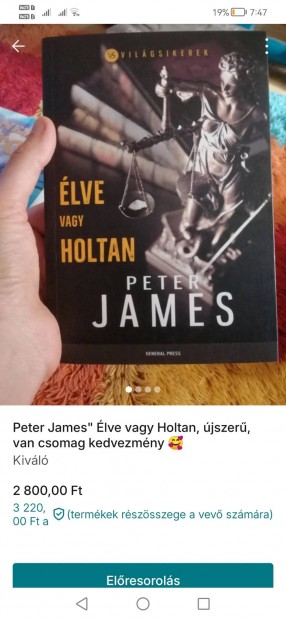 Peter James lve vagy holtan 1xolvasott, hibtlan 