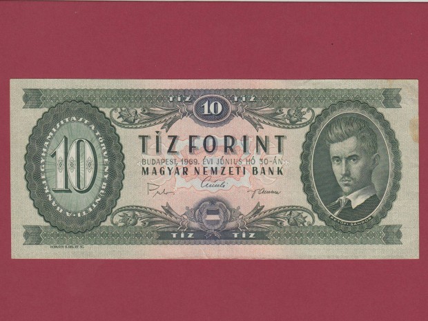 Petfi Sndor 10 forint bankjegy 1969