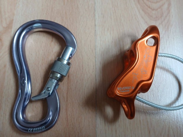 Petzl Reverso 4 + Black Diamond Gridlock Screwgate karabiner