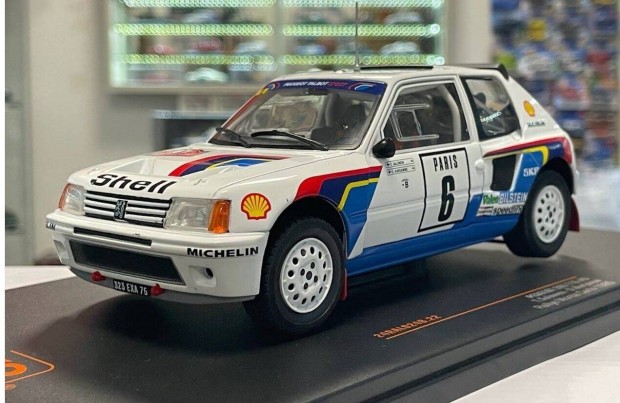 Peugeot 205 T16 No.6 Rallye Monte Carlo 1985 1:24 1/24 Ixo