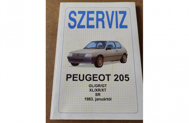 Peugeot 205 javtsi karbantartsi knyv