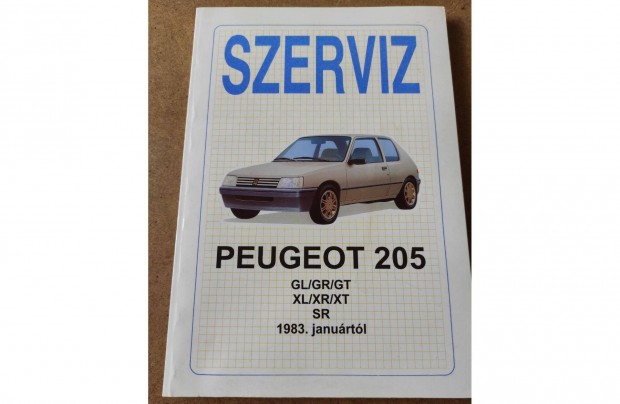 Peugeot 205 javtsi karbantartsi knyv