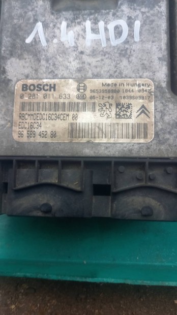 Peugeot 206 1.4 hdi motorvez�rl� szett 0 281 011 633