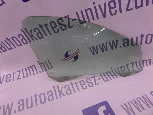 Peugeot 206 Jobb els ablak veg, bontott