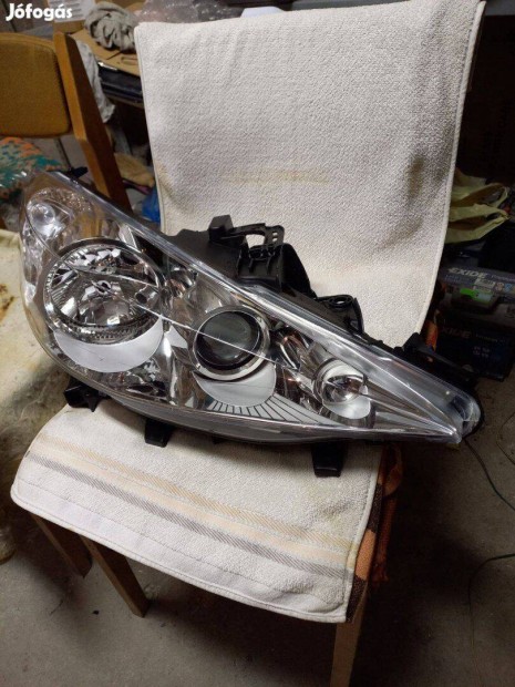 Peugeot 207 2006.06.01-2013.06.30 Fényszóró 2H7/H1 bal, proj