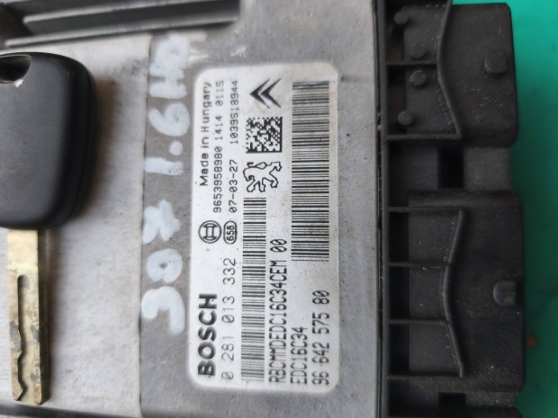 Peugeot 307 1.6 HDI motorvezrl bsi kulcs 