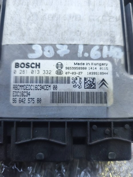 Peugeot 307 1.6 HDI motorvezrl bsi kulcs 