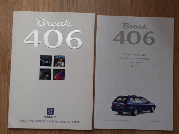 Peugeot 406 Break prospektus + mszaki adat - 1997, francia nyelv