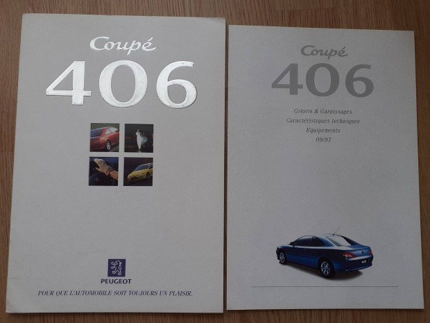 Peugeot 406 Coupe prospektus+ mszaki adatok - 1997, francia nyelv